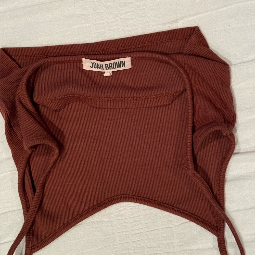 Joah Brown Ox Blood low back crop top xs/s